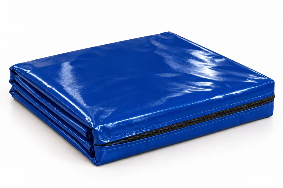 Forro de lona impermeable azul para colchón