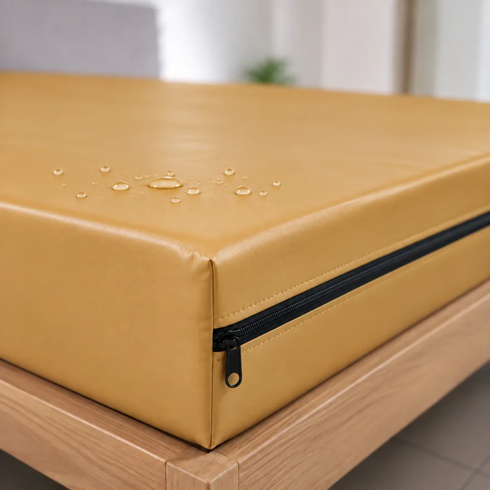 Colchón premium de alto rebote king impermeable extra resistente amarillo